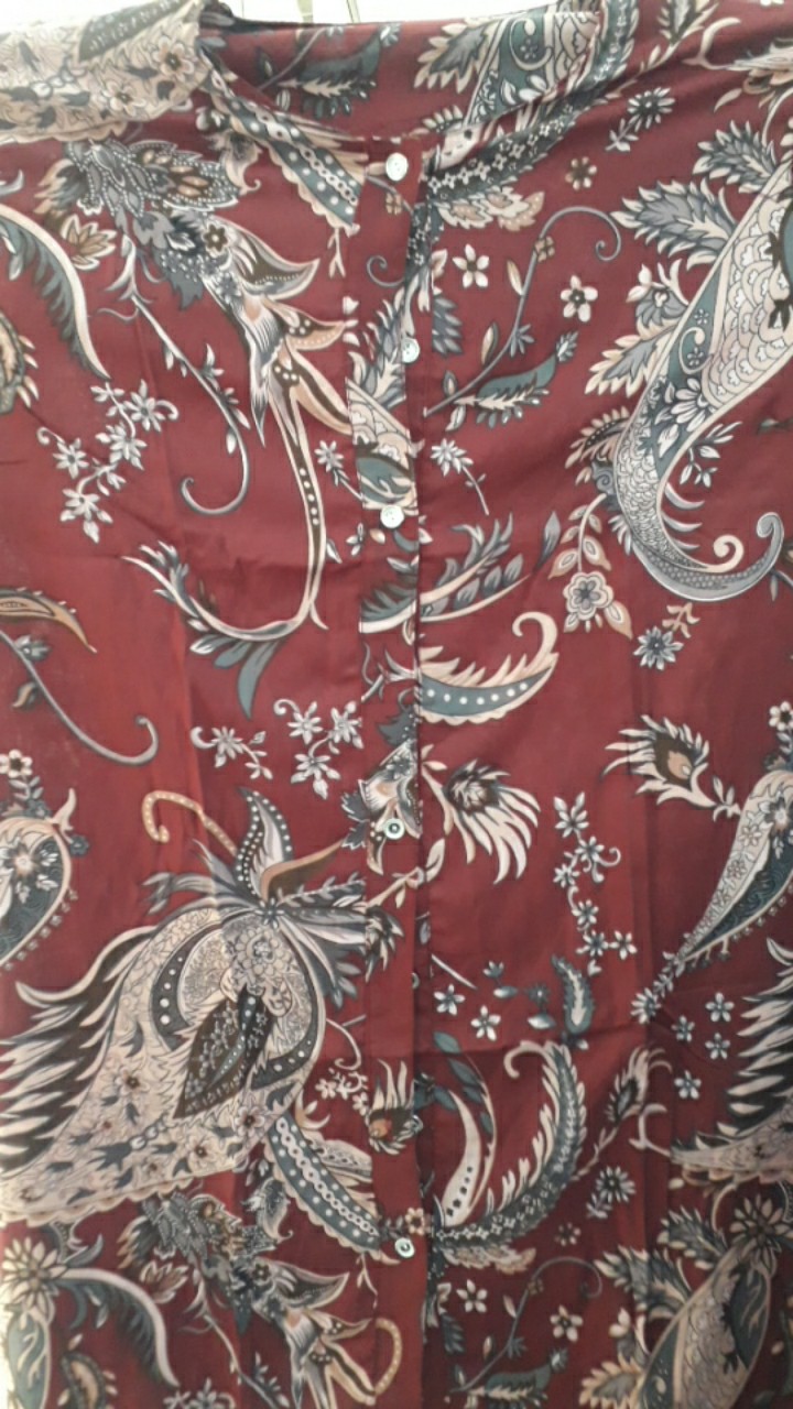 Ld 120 - Tunik Jumbo Bigsize Motif Batik Formal Kerja Xtra Super Big Size Mt