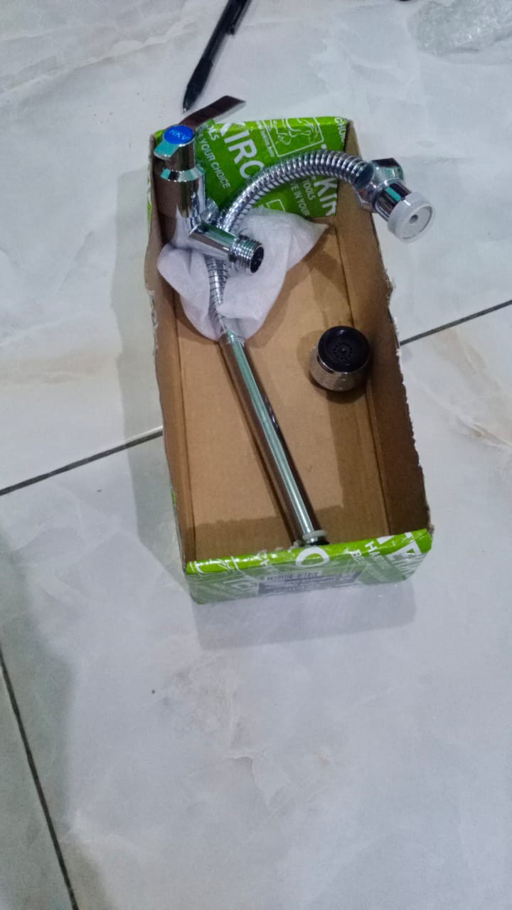 Kran Angsa Flexible Kepala Kecil Engkel 1/2 Chrome