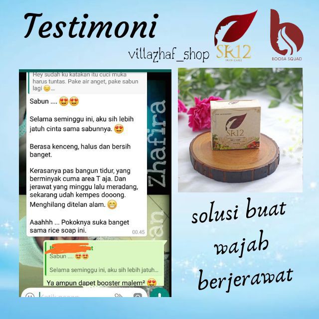 SABUN BERAS HERBAL SR12 SUPER LEMBUT HALUS RICE SOAP SABUN JERAWAT BPOM / KULIT BERMINYAK &amp; SENSITIF