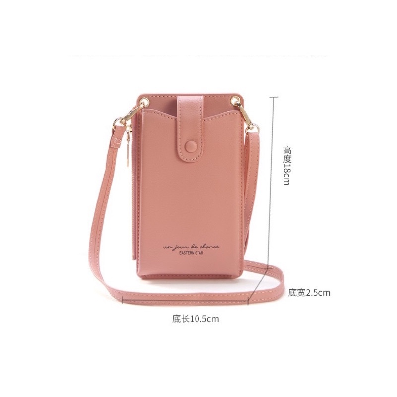 Tas Selempang Kulit Wanita Dompet Hp Cewek Tas Multifungsi Mini Bag Slingbag FY C293-1