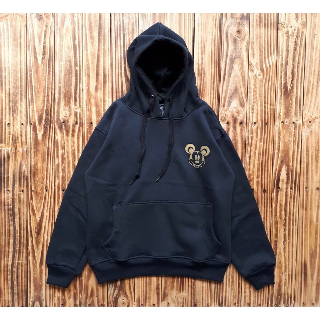 JAKET SWATER HOODIE HPNS H n M MICKEY GOLD UNISEX PREMIUM QUALITY