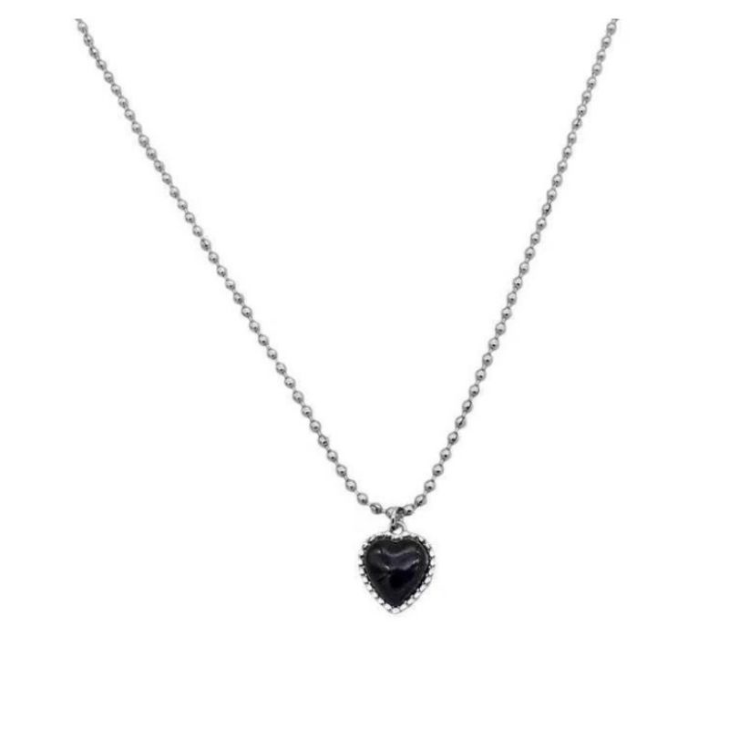 WB267 Kalung Liontin Love Hitam