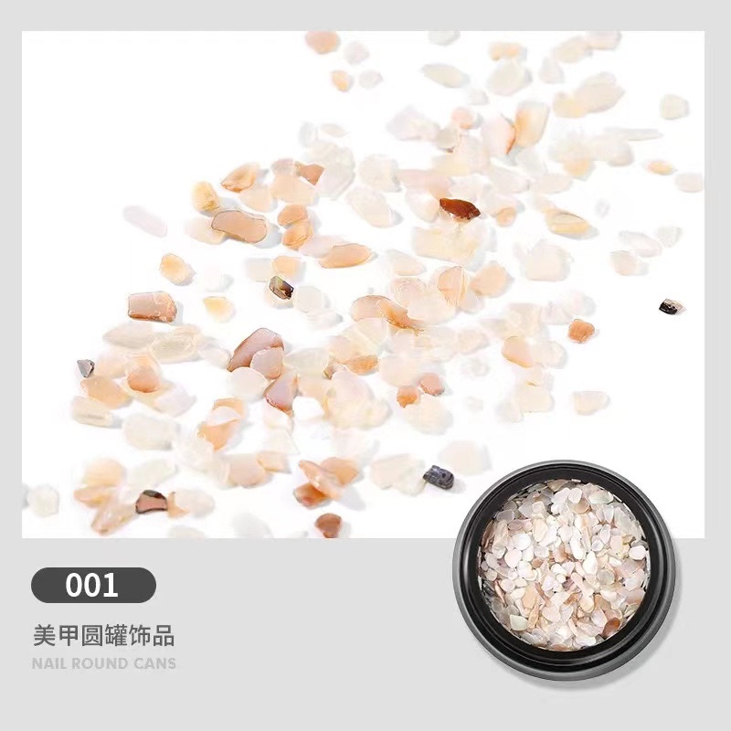 SEASHELL STONE POT HIASAN BATU ALAM KUKU GAYA JEPANG HIASAN KUKU NAIL ART STONE