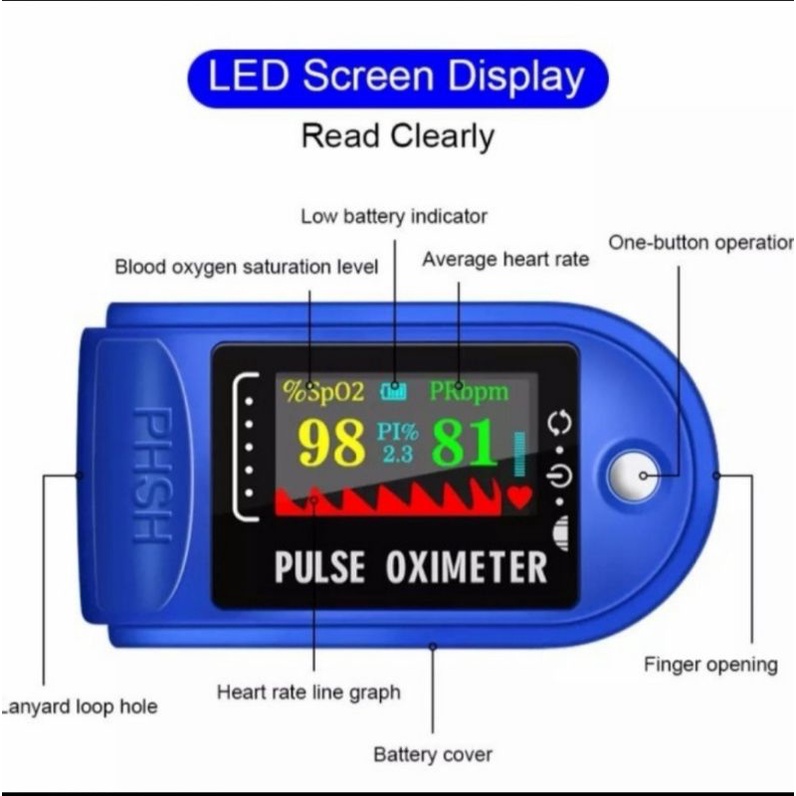 Original Oximeter Oximetry Spo2 Alat tes Saturasi Pengukur oksigen Oxygen Lk88 Lk-88 Exp Baru