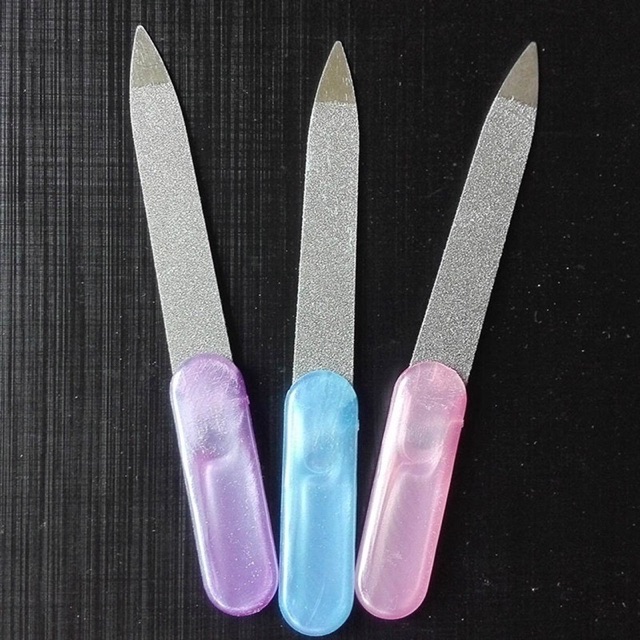 Kikir kuku stainless steel file buffer mini asah kikir kuku nail shape / nail file mini stainless