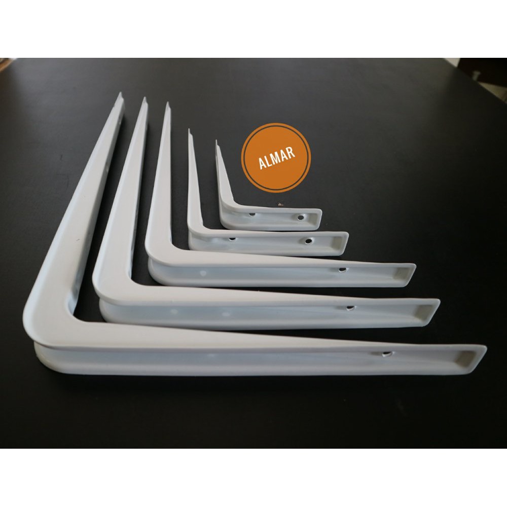 PROMO Siku Besi L Tebal Putih 80 x 120 mm Braket Penyangga PROMO Siku Besi L Tebal Putih 80 x 120 mm Braket Penyangga