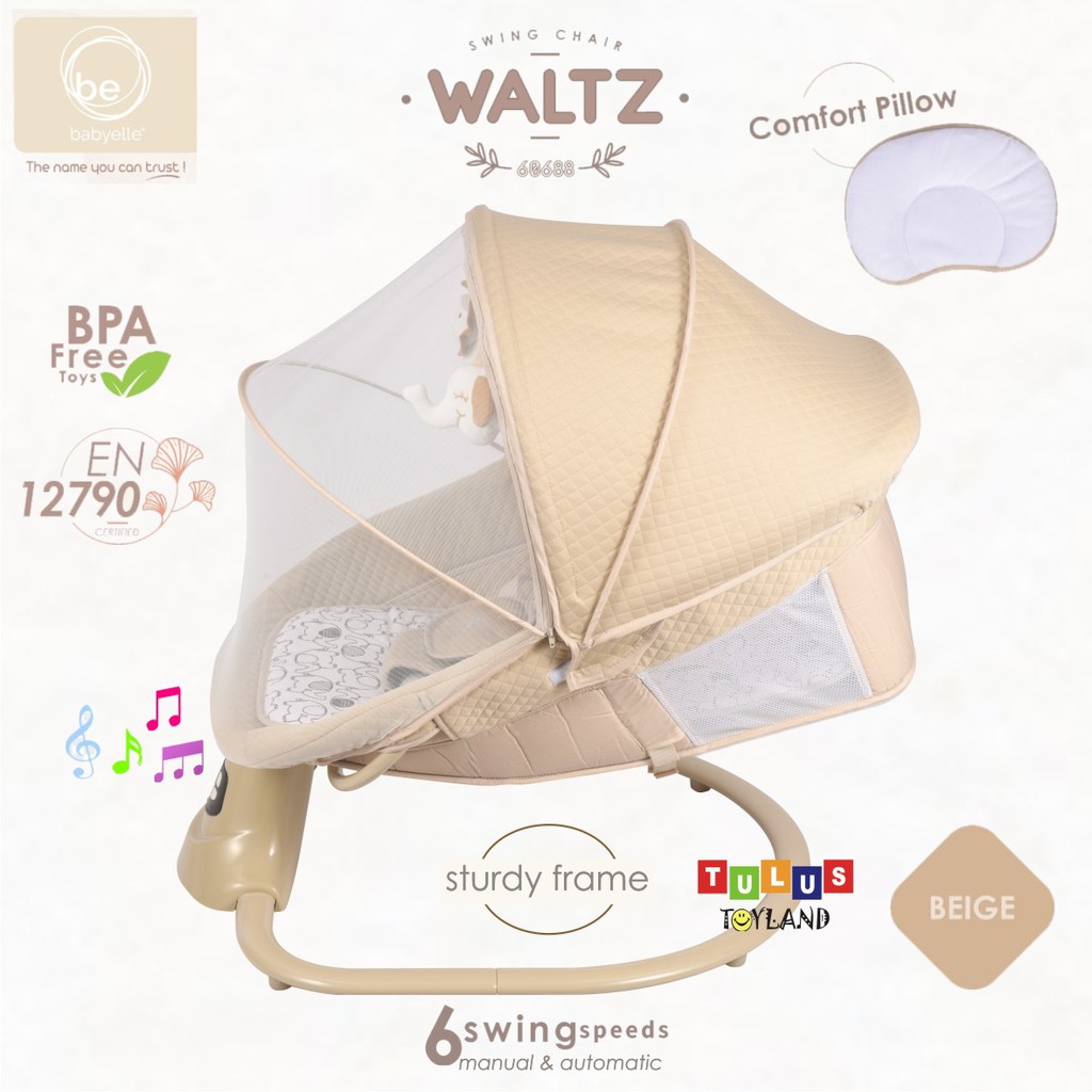 Babyelle Waltz Ayunan Bayi Otomatis 2in1 Baby Elle Chair Swing Kursi Bouncer Rocker Anak 2 in 1