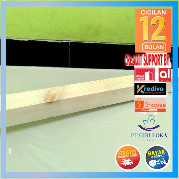 KASO KAYU PINUS JATI BELANDA SERUT HALUS 4X6X50 CM