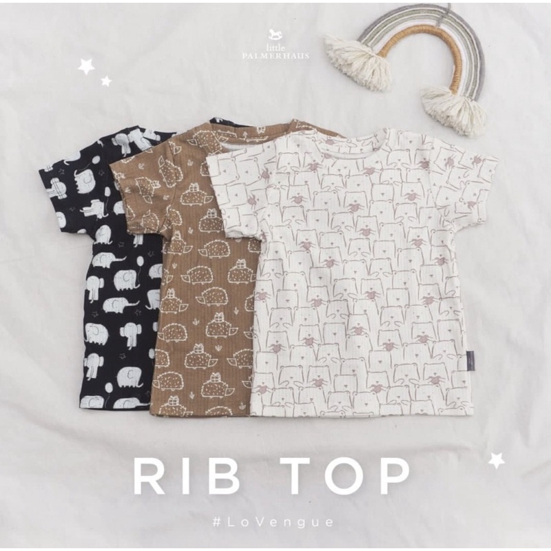 Palmerhaus T-Shirt Rib Top By Little Palmerhaus /Kaos Anak Murah