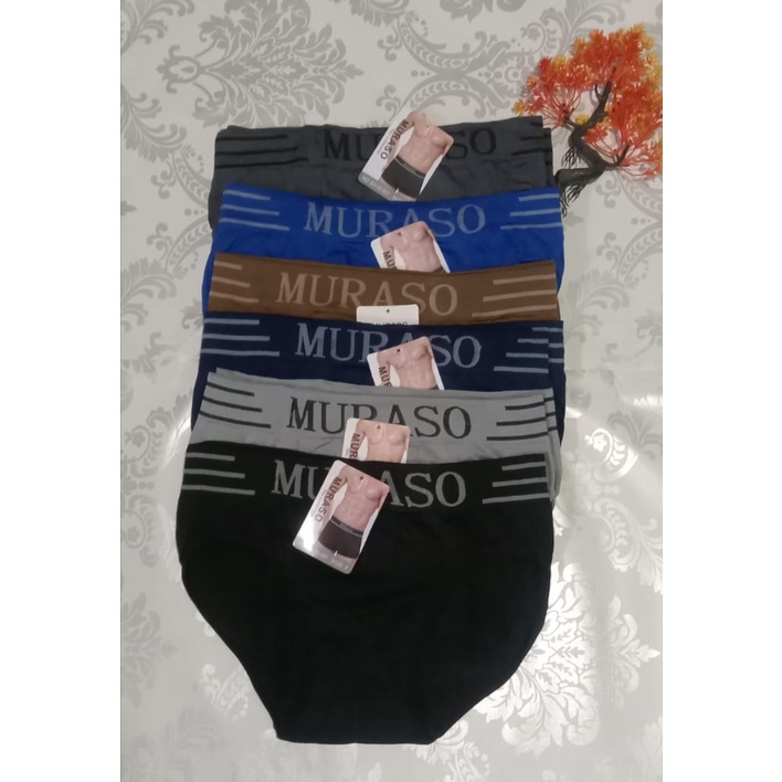 3 PCS Celana Boxer Premium Bahan Rajut Cd Pria Import Boxer Polos model segi tiga