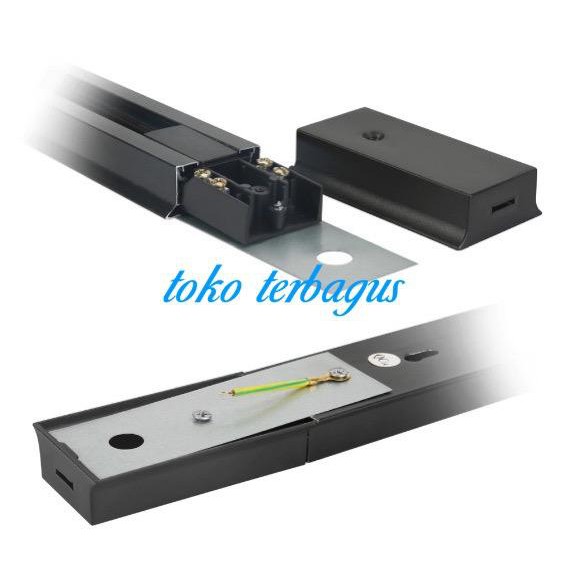 REL Lampu sorot spot track rell 1M kap 1 m meter trek LED PUTIH HITAM