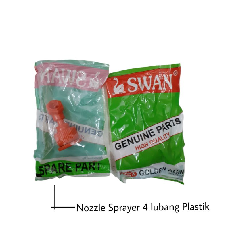 Nozzle Sprayer Spuyer Swan Spuyer Tangki 4 Lubang Plastik