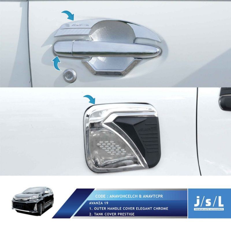 BUNDLING Tank Cover Outer Handle Chrome Avanza 2019