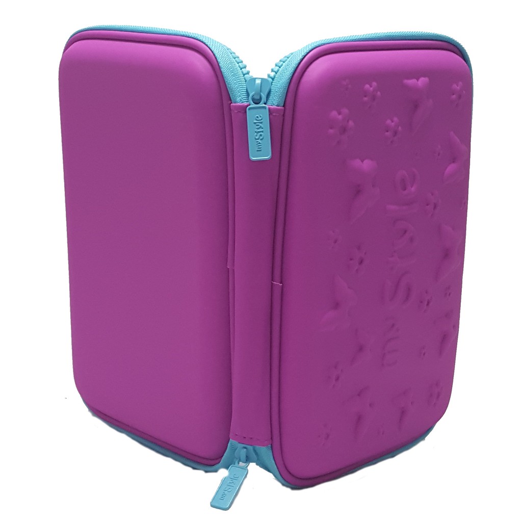 

MY STYLE TM 2181 Purple Butterfly Hardtop Pencil Case