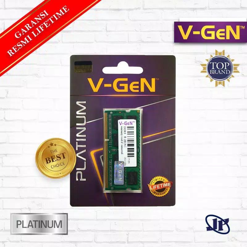 Memory RAM V-Gen Platinum Sodimm 8GB DDR3 PC10600 1333Mhz - Sodimm DDR3 8 GB Notebook Laptop