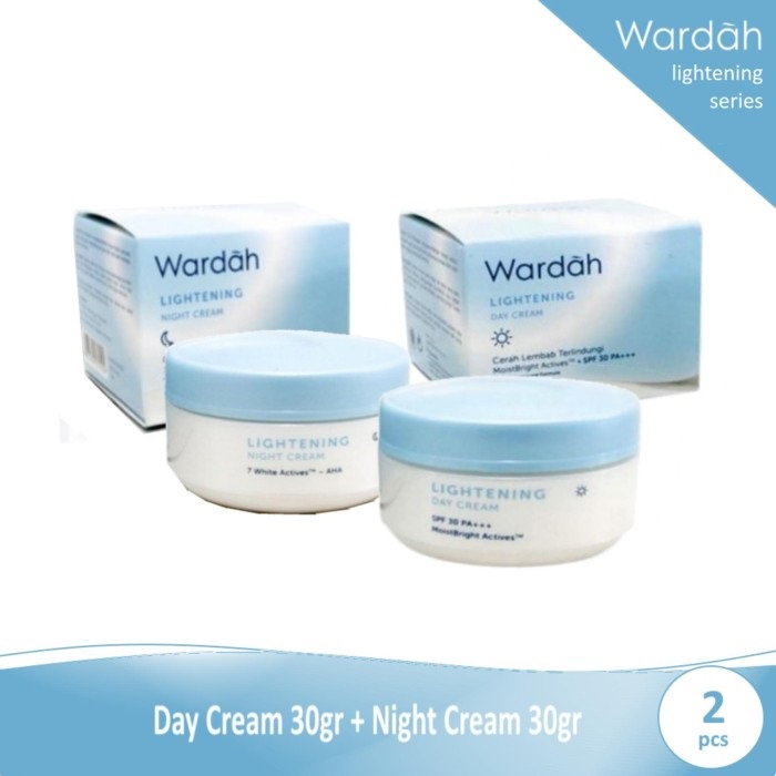 Wardah Lightening Day And Night Cream Advanced Niacinamide 30g 20ml - Pelembab dengan Advanced Niacinamide