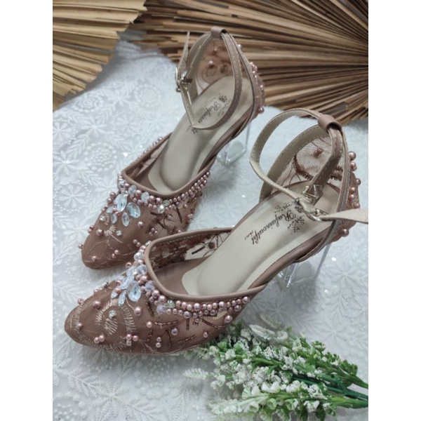 sepatu rafaizoutfit model zaneta mocca tali tinggi 7cm kaca