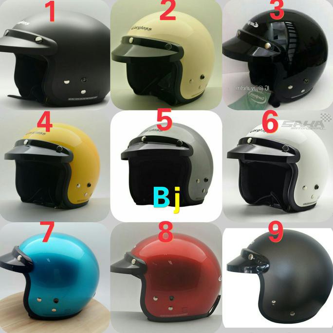 Helm Black Doff Cargloss + visor kaca ORI - Putih - hot item