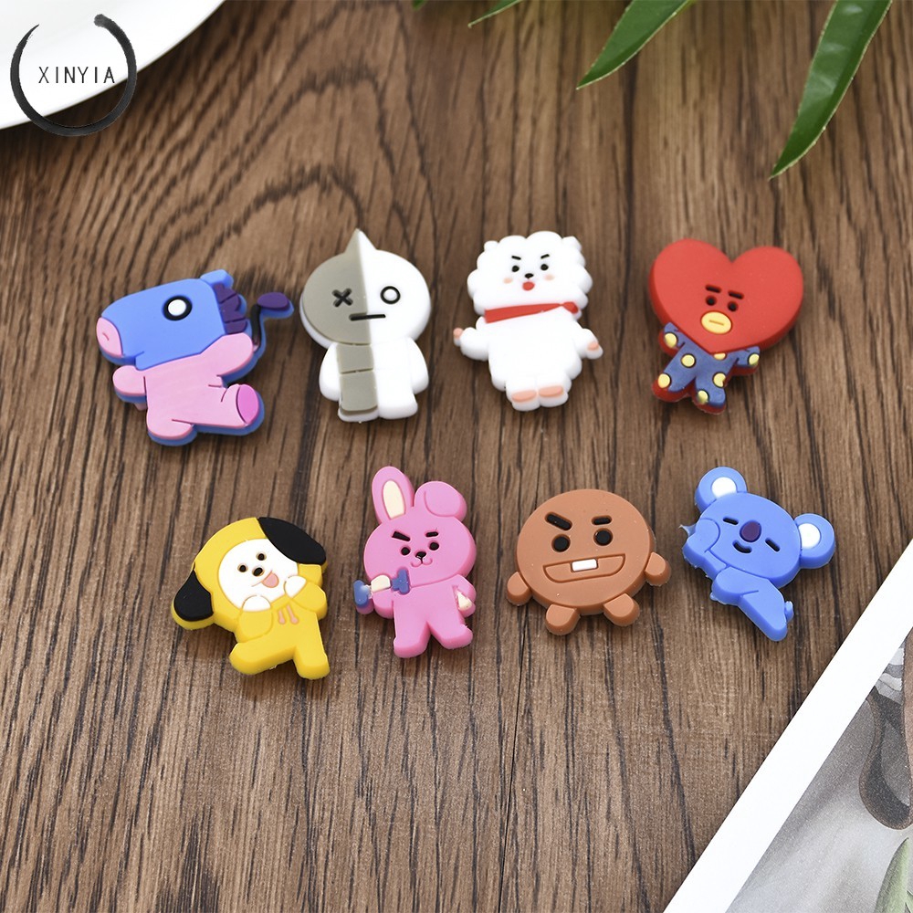 KPOP Bangtan Boys BT21 Cute Phone Charge Cable Conector Protector TATA COOKY VAN