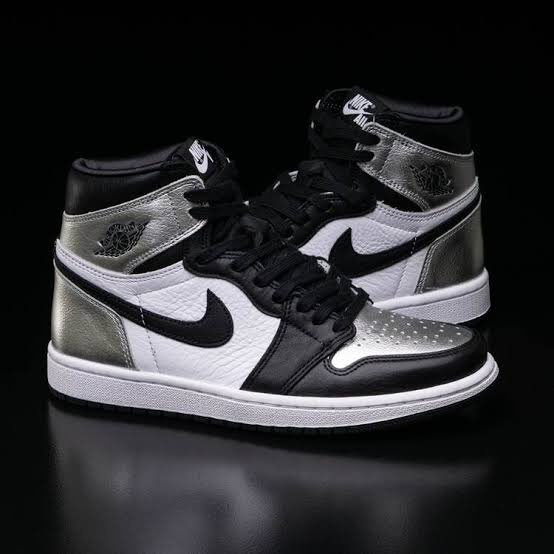 jordan 1 black white silver