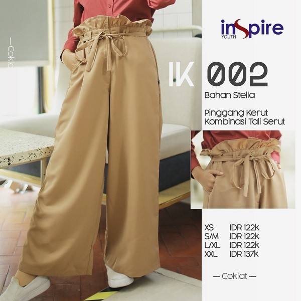 INSPIRE KULOT IK 02 BAHAN KATUN POLYESTER RAYON CELANA LONGGAR SYARI FASHION MUSLIM UNTUK REMAJA