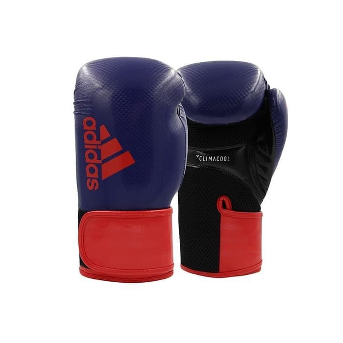 Sarung Tinju Muaythai Adidas Hybrid 65 Boxing Gloves Blue