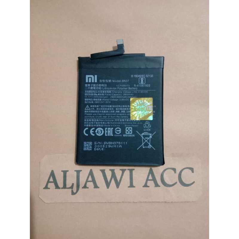 Baterai Batre Xiomi Xiaomi Redmi 6 BN37 Redmi 6A Original Battery Hp