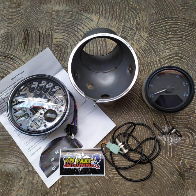 Batok lampu yl + spedo babon + lampu daymaker 16 led