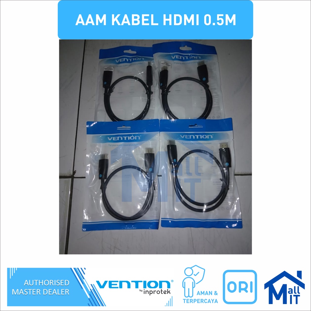 ( Bisa Cod ) Vention Kabel HDMI Engineering 4K 3D Konstruksi Industrial AAM 0.5M