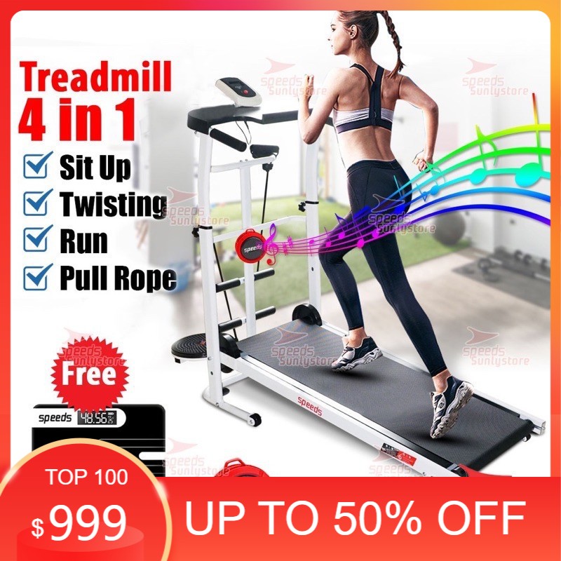 Treadmill Manual Elektrik MultiFungsi Treadmill Elektrik SPEEDS 042-5 +SET