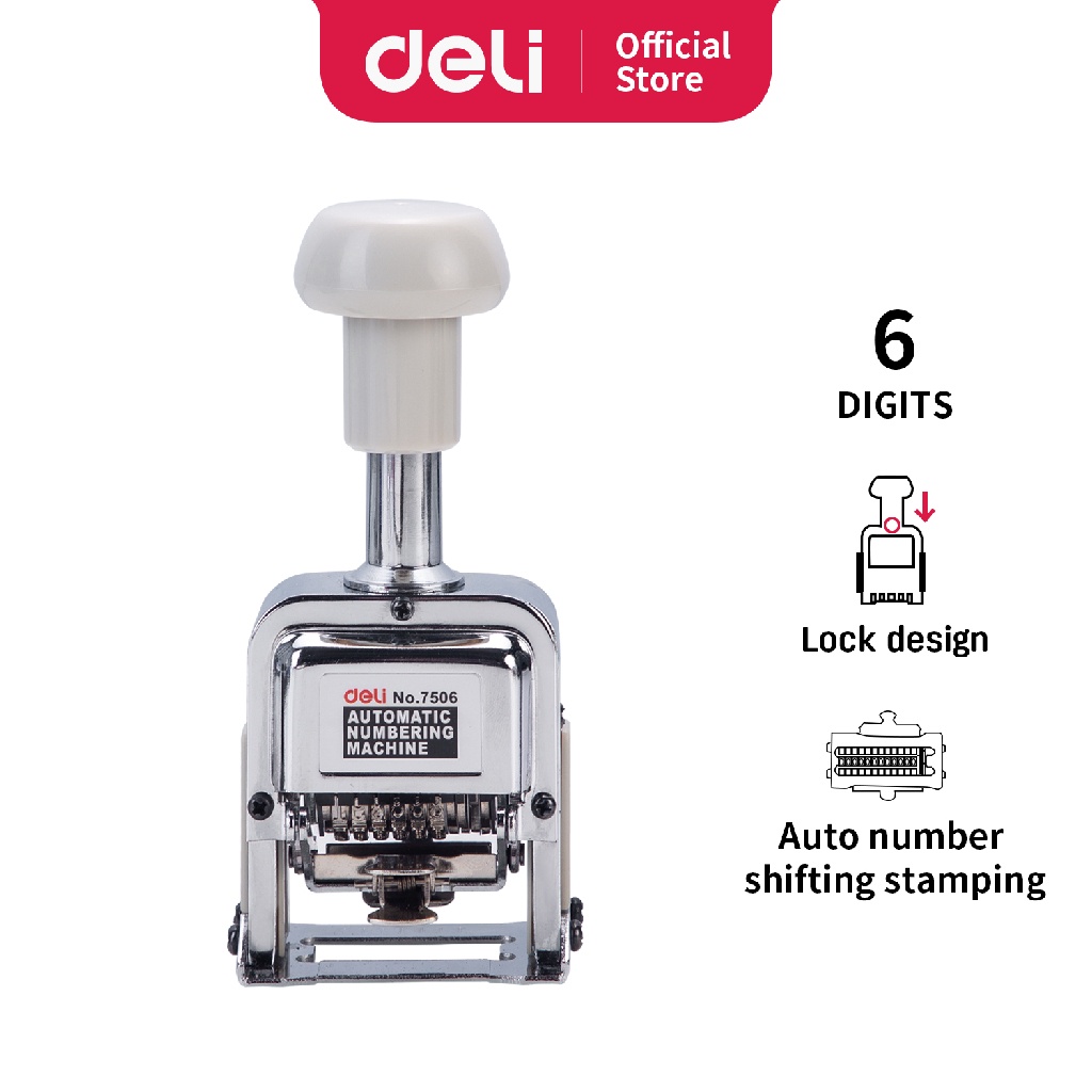 

DELI AUTO NUMBERING MACHINE 6 DIGITS E7506