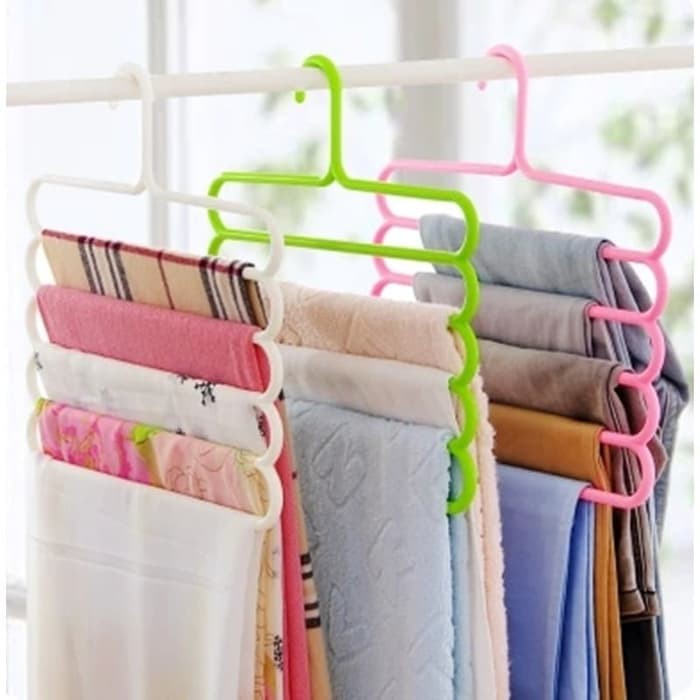 Gantungan Hanger Pakaian 5 In1 Gantungan Multifungsi Hanger Baju