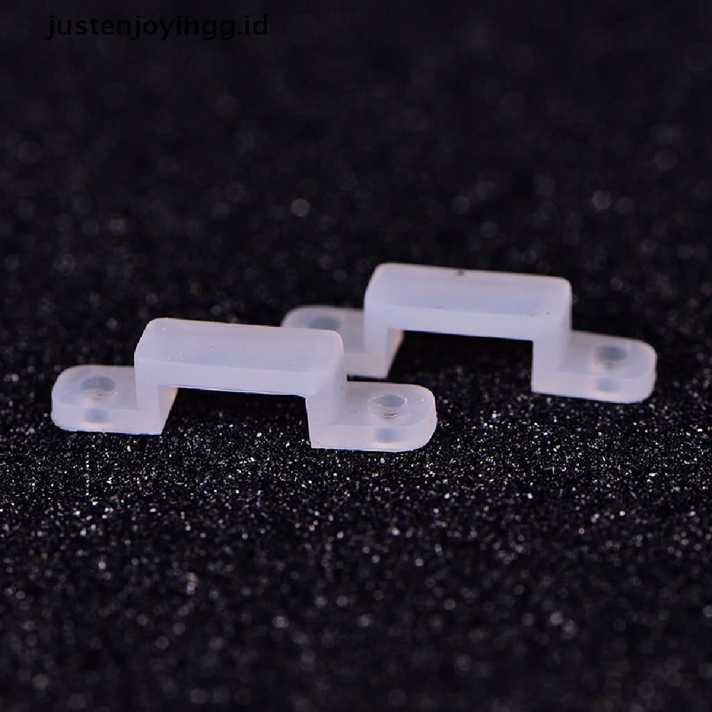 // justenjoyingg.id // 50pcs 10/14mm soft light clamp retaining clips silica gel fixer silicone clip ~