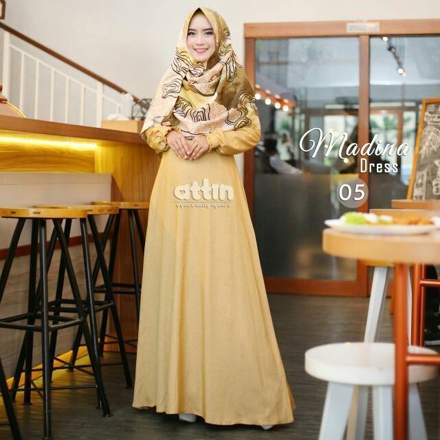 Gamis polos busui friendly madina dress by attin