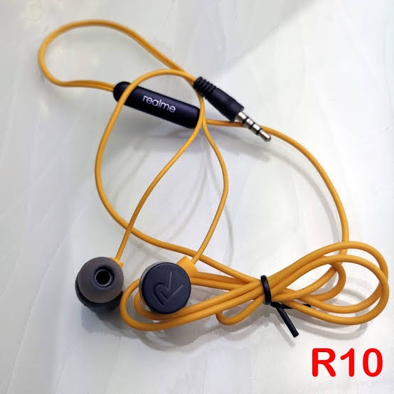 HANDSFREE REALME R10 EARPHONE HEADSET HEADPHONE SUARA BASS JERNIH