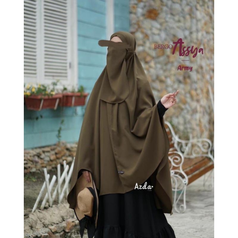 (bisa COD) Khimar / Bergo Aisyah Jumbo (free cadar) by Azda