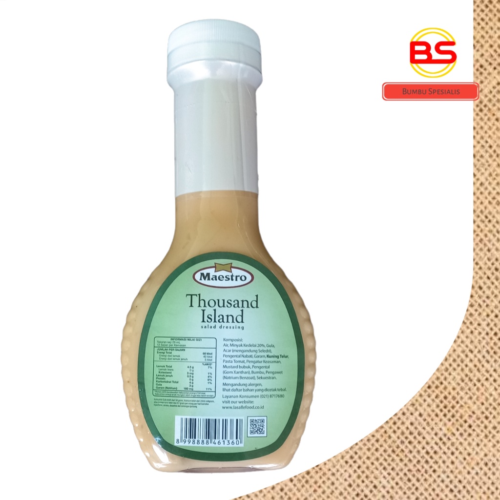 Maestro Thousand Island Dressing /  Dressing Salad Thousand Island 237ml