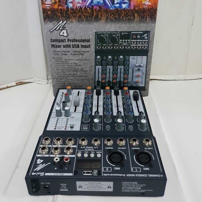 mixer audio microverb best 4 usb bleutooth