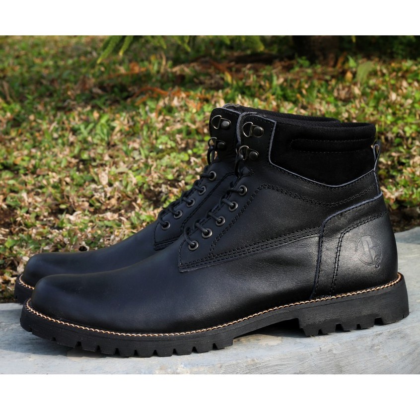 PENTATONIC BLACK |FORIND x Reyl| Sepatu Kulit Asli Safety Boot Vintage Klasik Besi Original Footwear