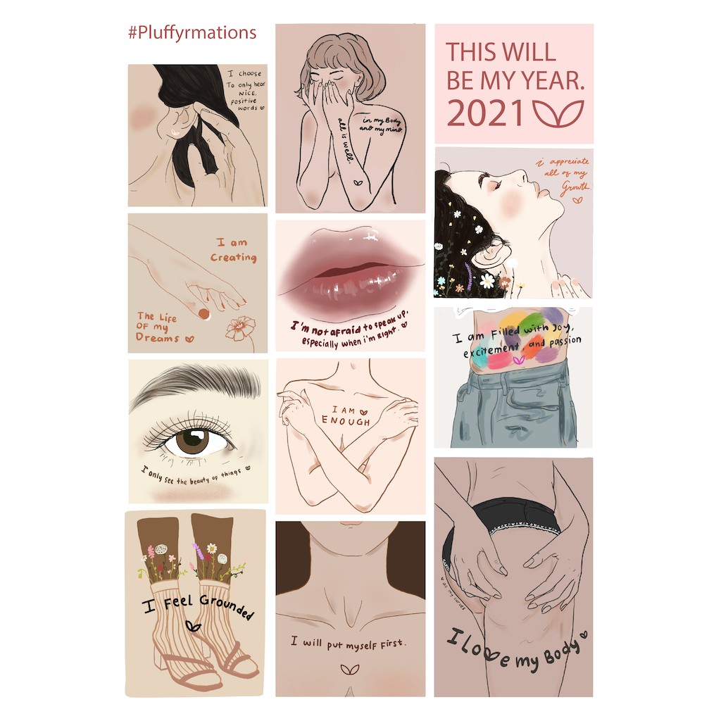 

Pluffyschoice Pluffyrmations Self Love Afirmasi Wanita Sticker Pack