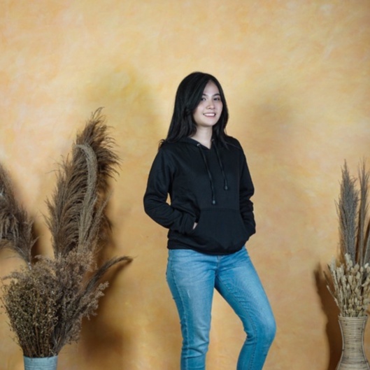 HOODIE BASIC POLOS / HOODIE UNISEX ( PRIA &amp; WANITA / BAHAN TEBAL / M-XXL