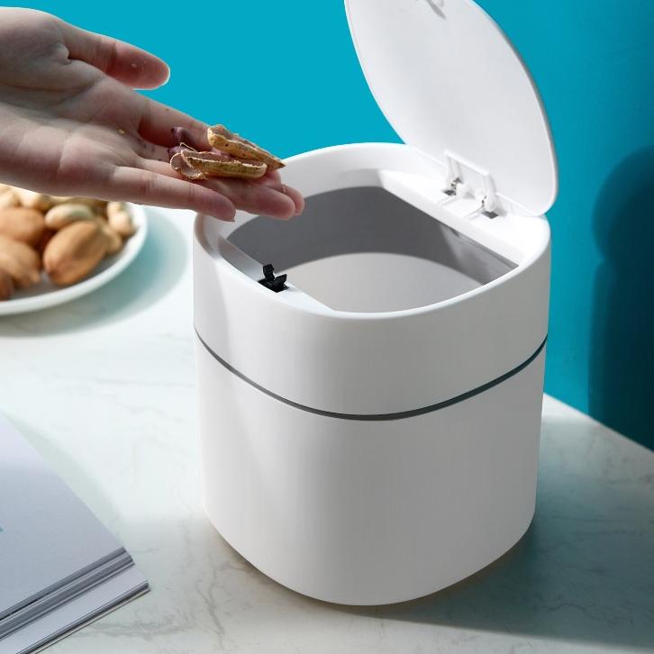 Trendy 【ZEN】Tempat Sampah meja mini tong sampah kamar kecil mini trash can ..-2