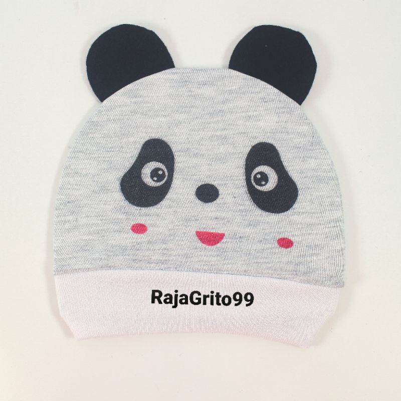 Topi bayi karakter binatang Panda / topi karakter lucu new born 0 - 3th bahan premium / Kupluk bayi