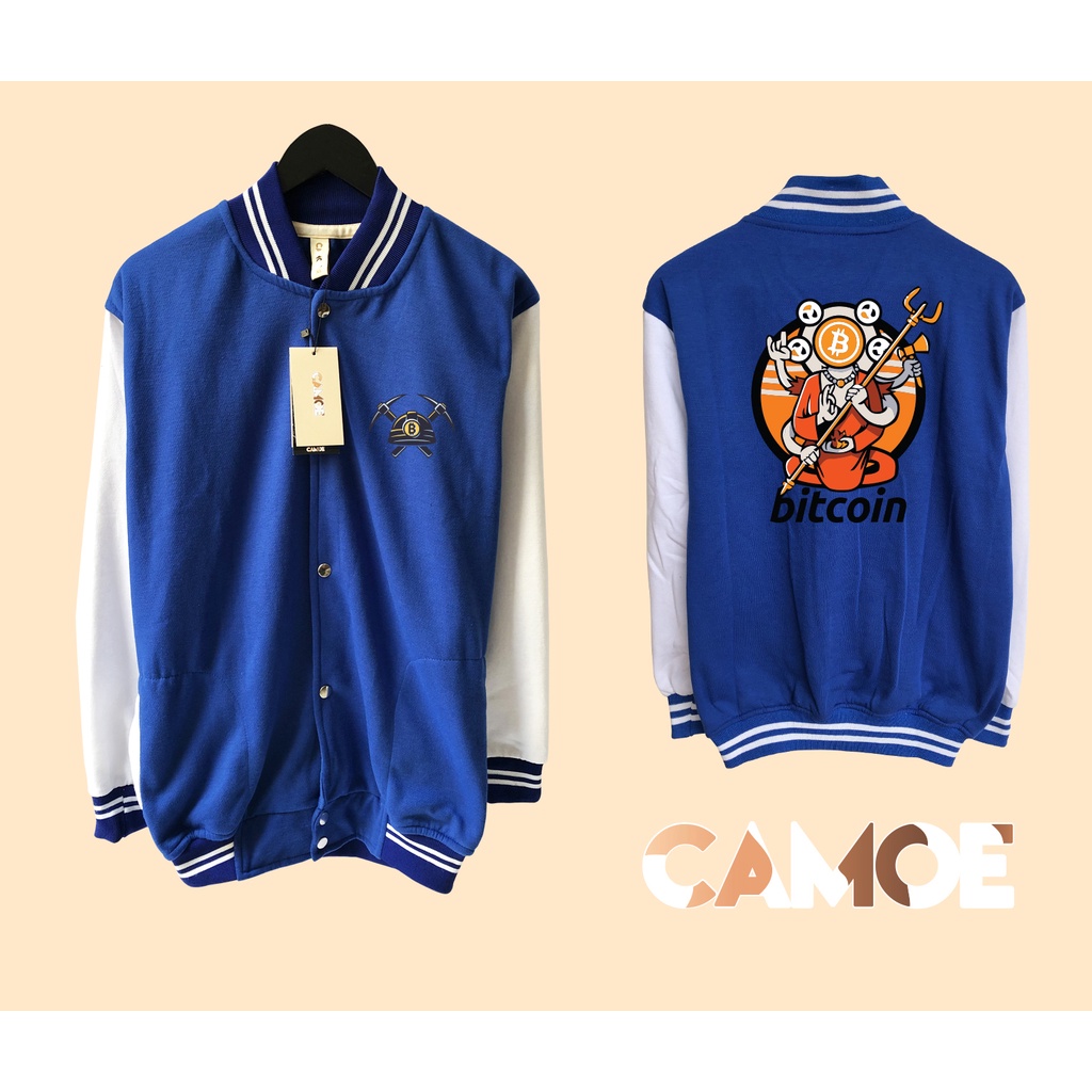 Jaket Baseball Varsity Crypto Bitcoin
