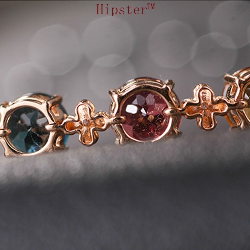 Best-Selling New Type Candy Micro-Inlaid Colorful Crystal Bracelet