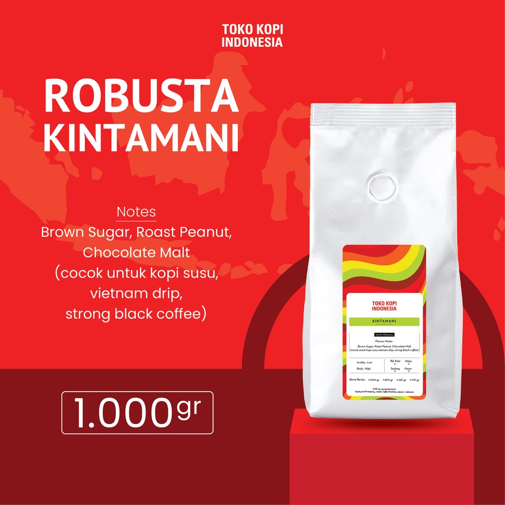 

Kopi Robusta Bali Kintamani 1Kg Coffee Roast Beans Espresso Biji Bubuk