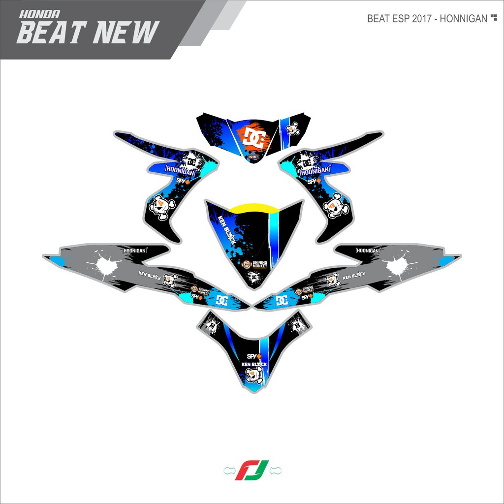 Decal Sticker Motor Honda BEAT NEW / STREET - HOONIGAN KEN BLOCK