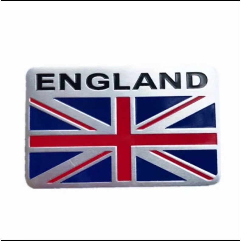 Stiker Emblem Mobil Bendera INGGRIS ENGLAND Bahan Aluminium