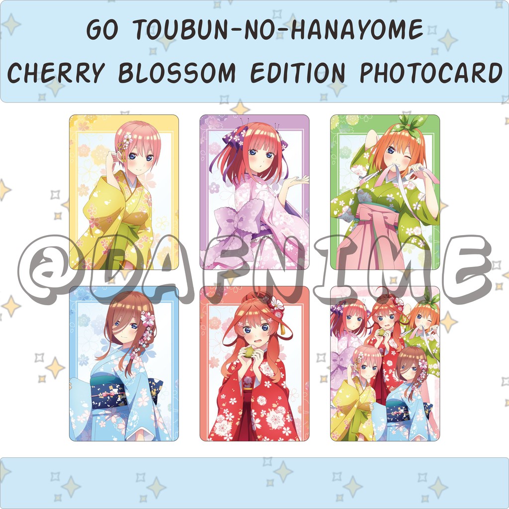 GOTOUBUN NO HANAYOME CHERRY BLOSSOM EDITION PHOTOCARD ANIME