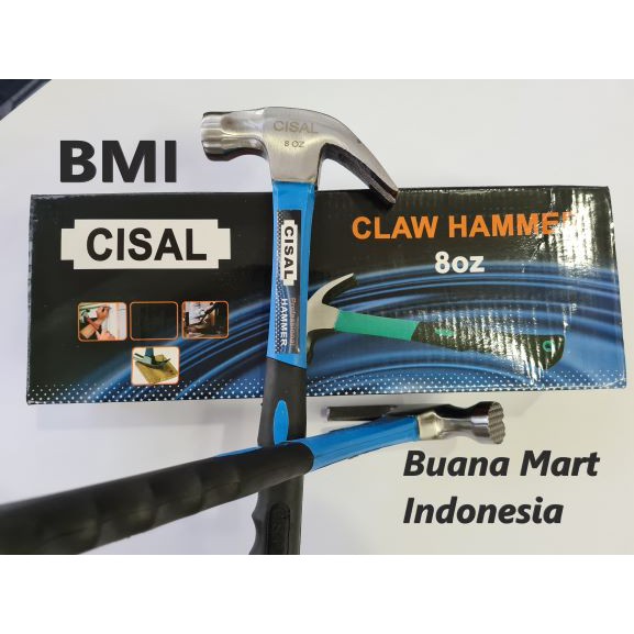 Palu Kambing 8oz Gagang Karet | Palu Gagang Fiber 8 oz | Palu Gigi
